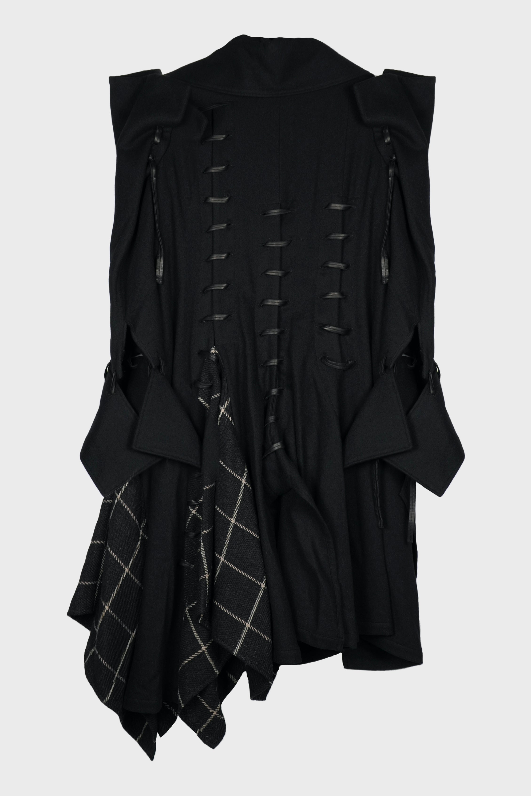 LEATHER STRING LACE UP DRESS