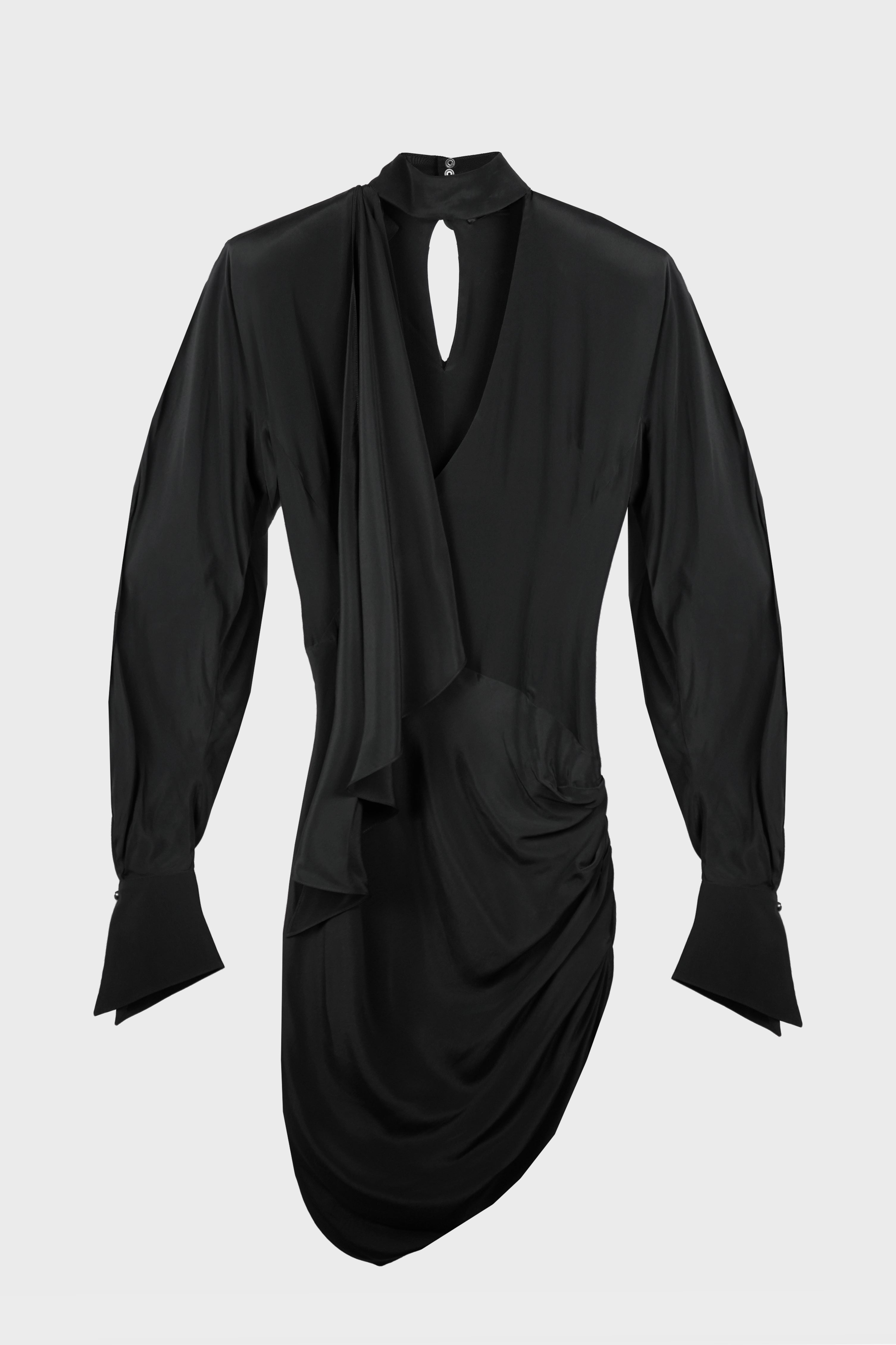 BIG SHOULDER FLOU DRESS