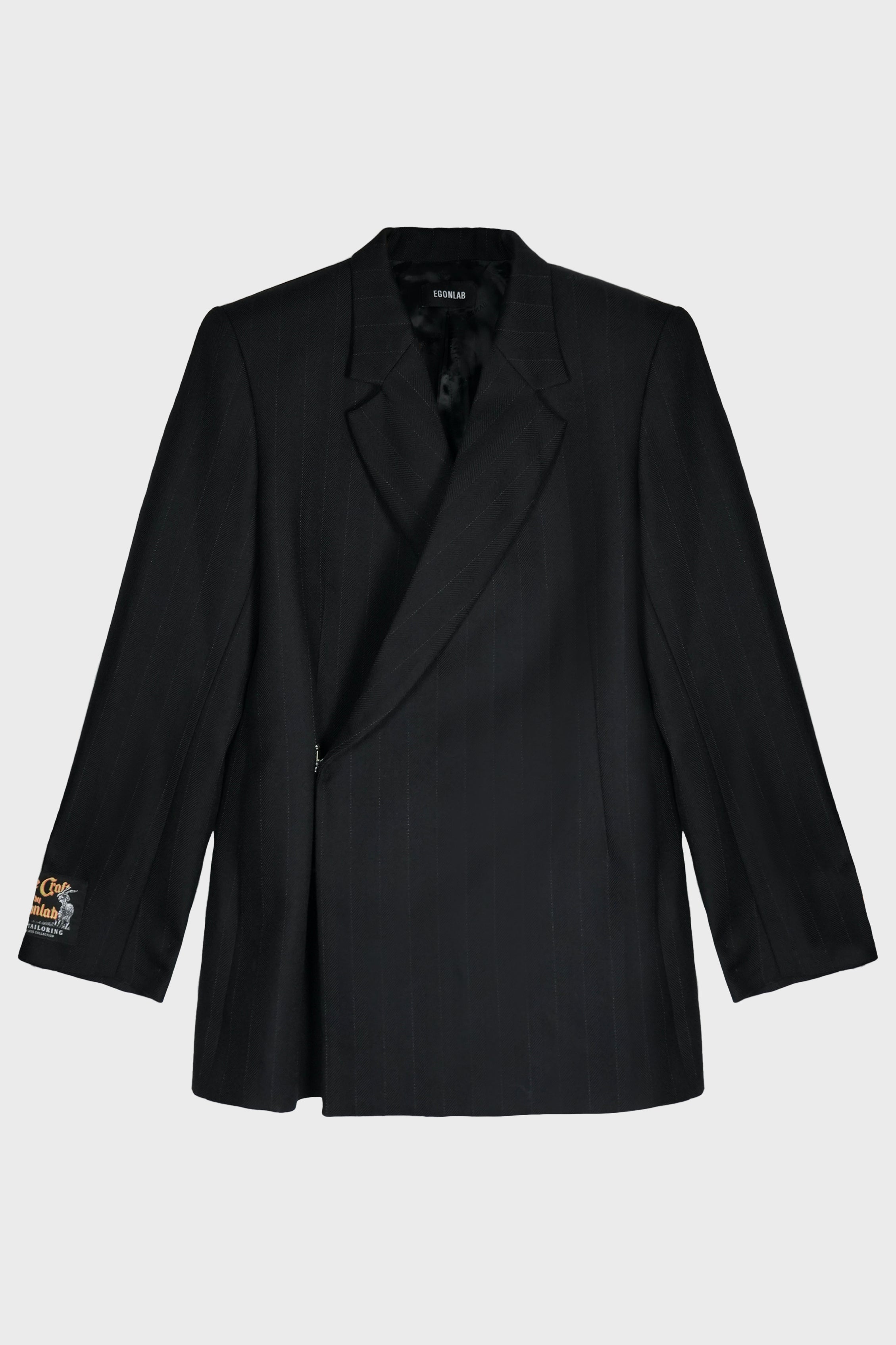 EGONIC DOUBLE BREASTED JACKET BLACK