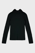 HOODED KNIT BLACK