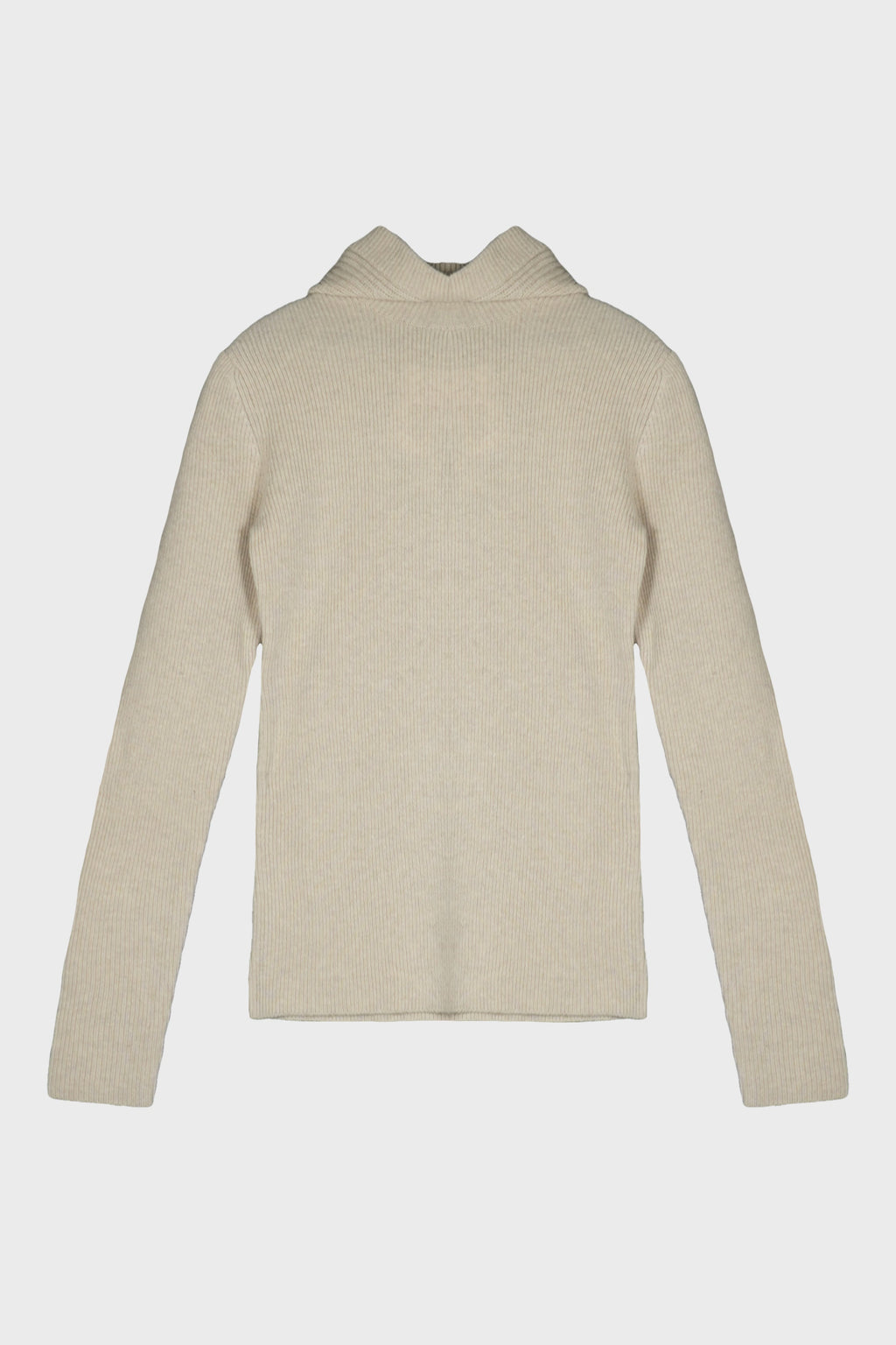 HOODED KNIT BEIGE