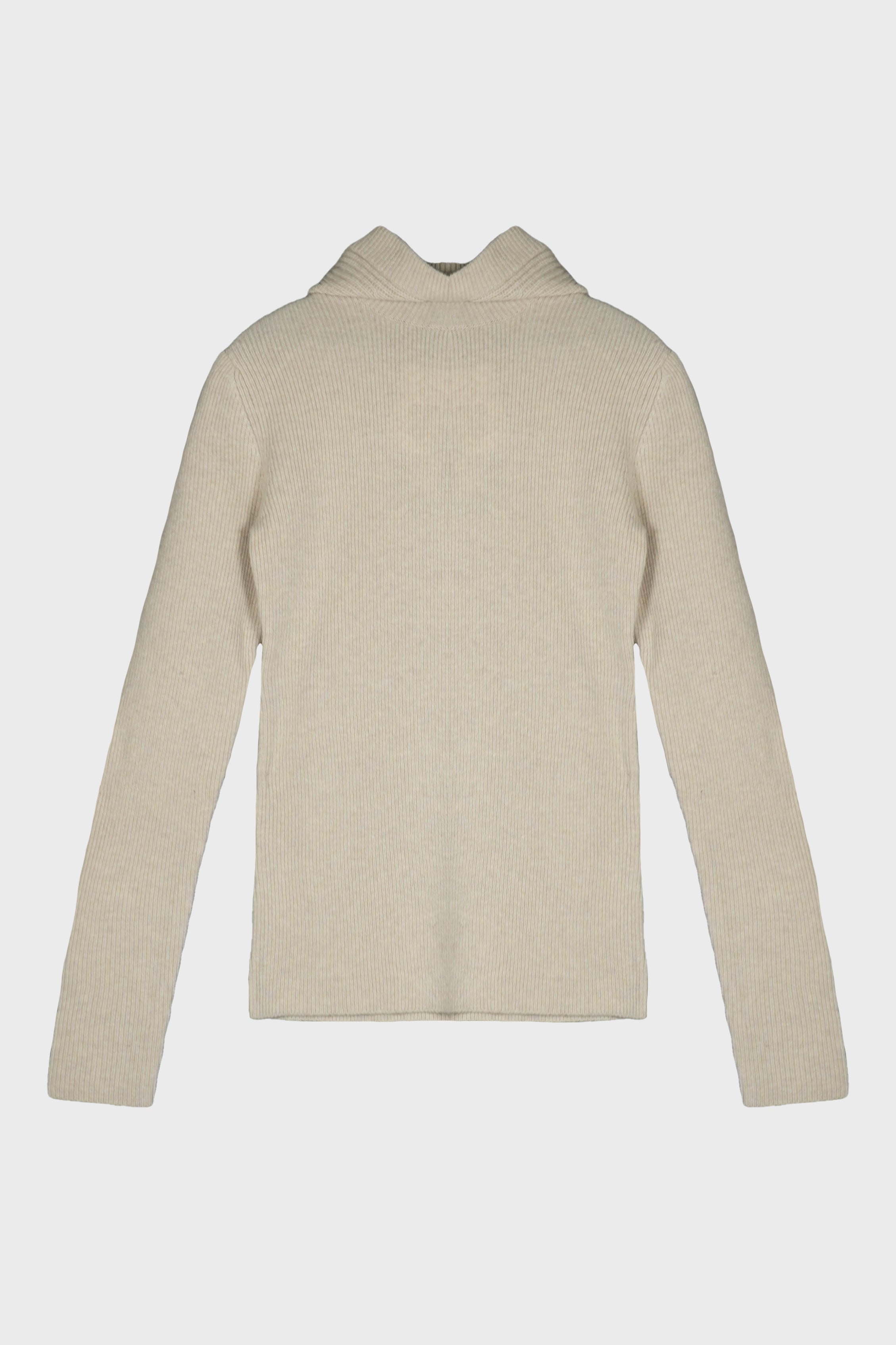 HOODED KNIT BEIGE