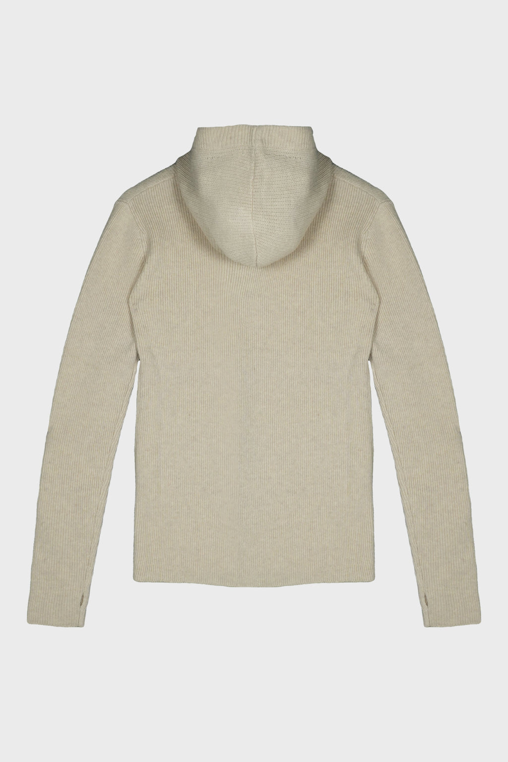 HOODED KNIT BEIGE