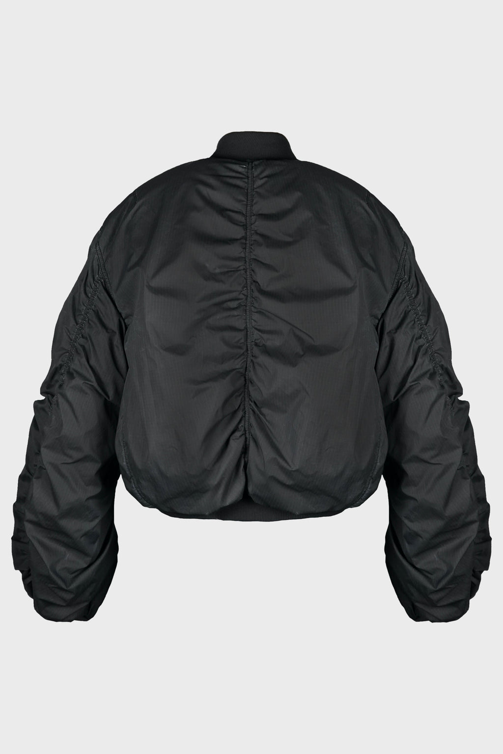 BLACK WASHED NYLON BOMBER