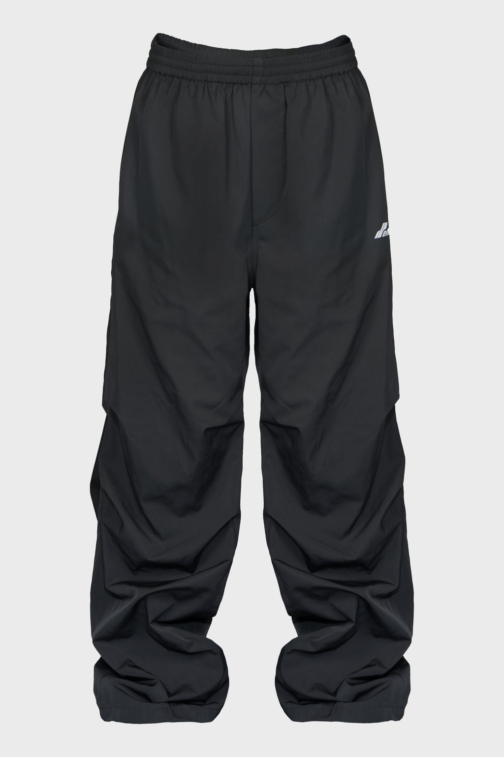 CHARCOAL LOGO BANDING TROUSERS WITH TUCK-DETAIL