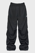CHARCOAL LOGO BANDING TROUSERS WITH TUCK-DETAIL