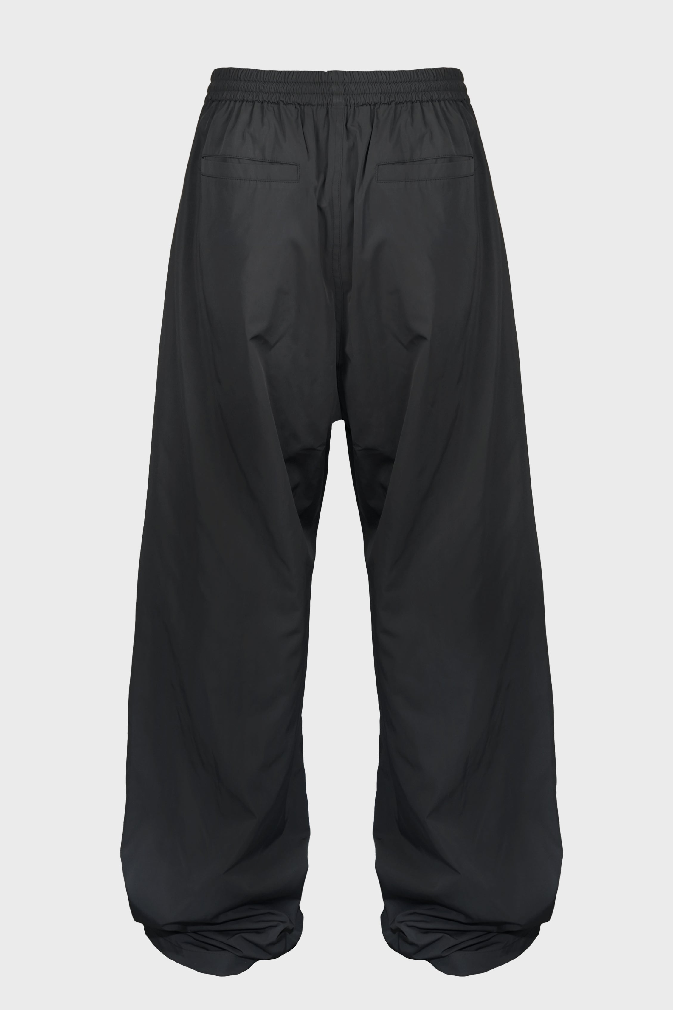 CHARCOAL LOGO BANDING TROUSERS WITH TUCK-DETAIL