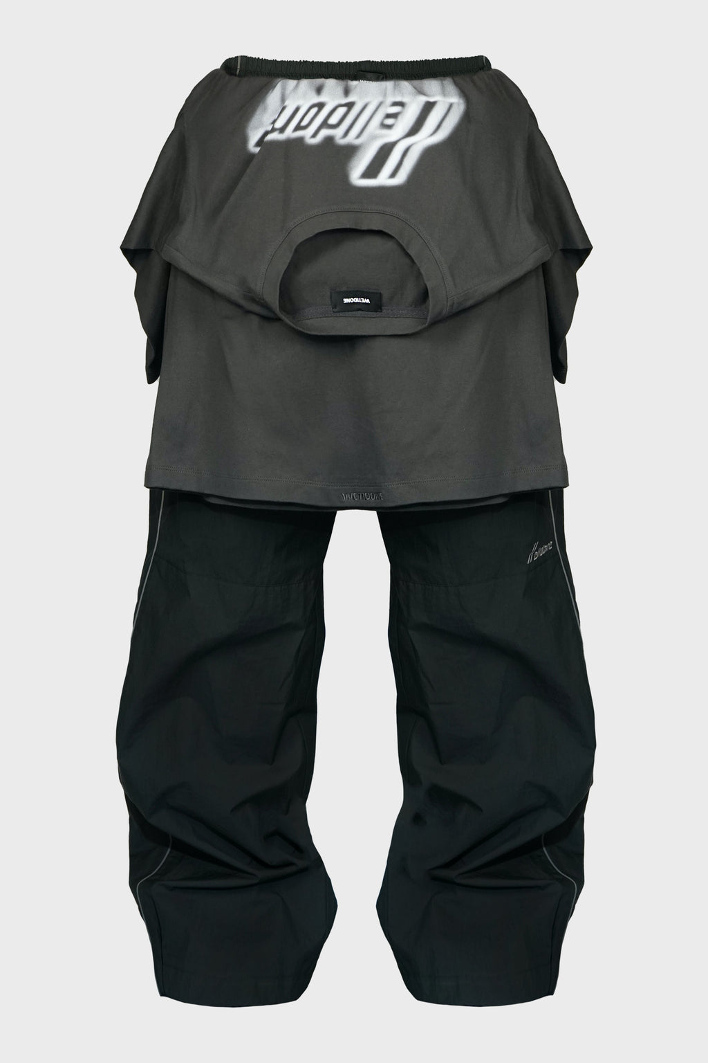 BLACK T-SHIRT LAYERED TRACK TROUSERS