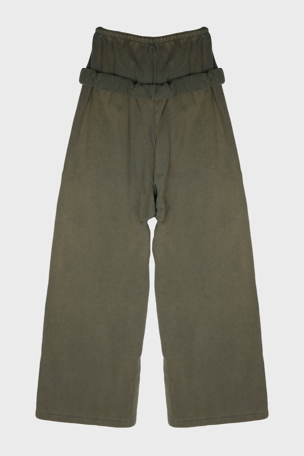 CHARCOAL WOMENS LAYERED ROLLED-UP LOUNGE TROUSER