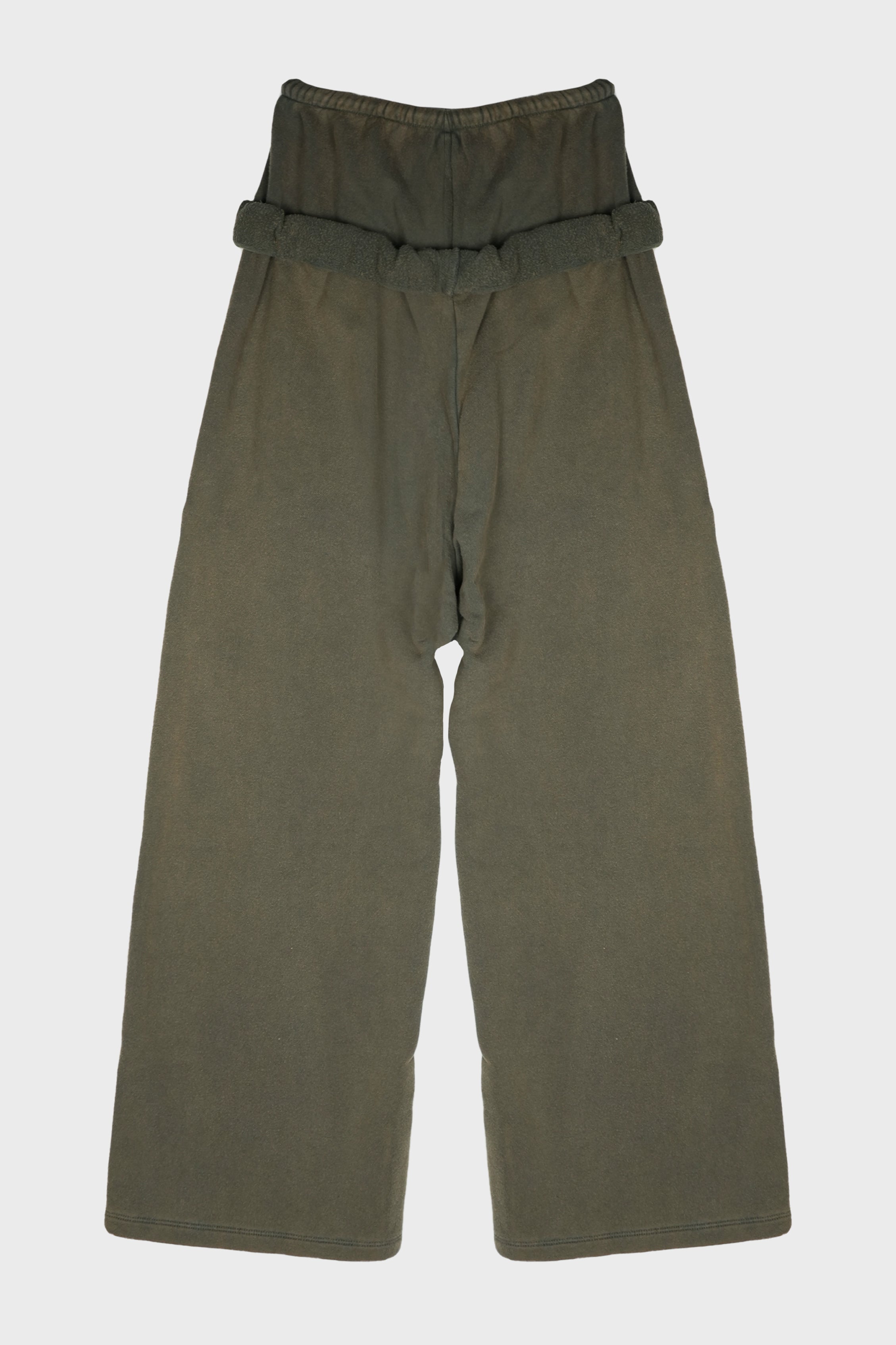 CHARCOAL WOMENS LAYERED ROLLED-UP LOUNGE TROUSER