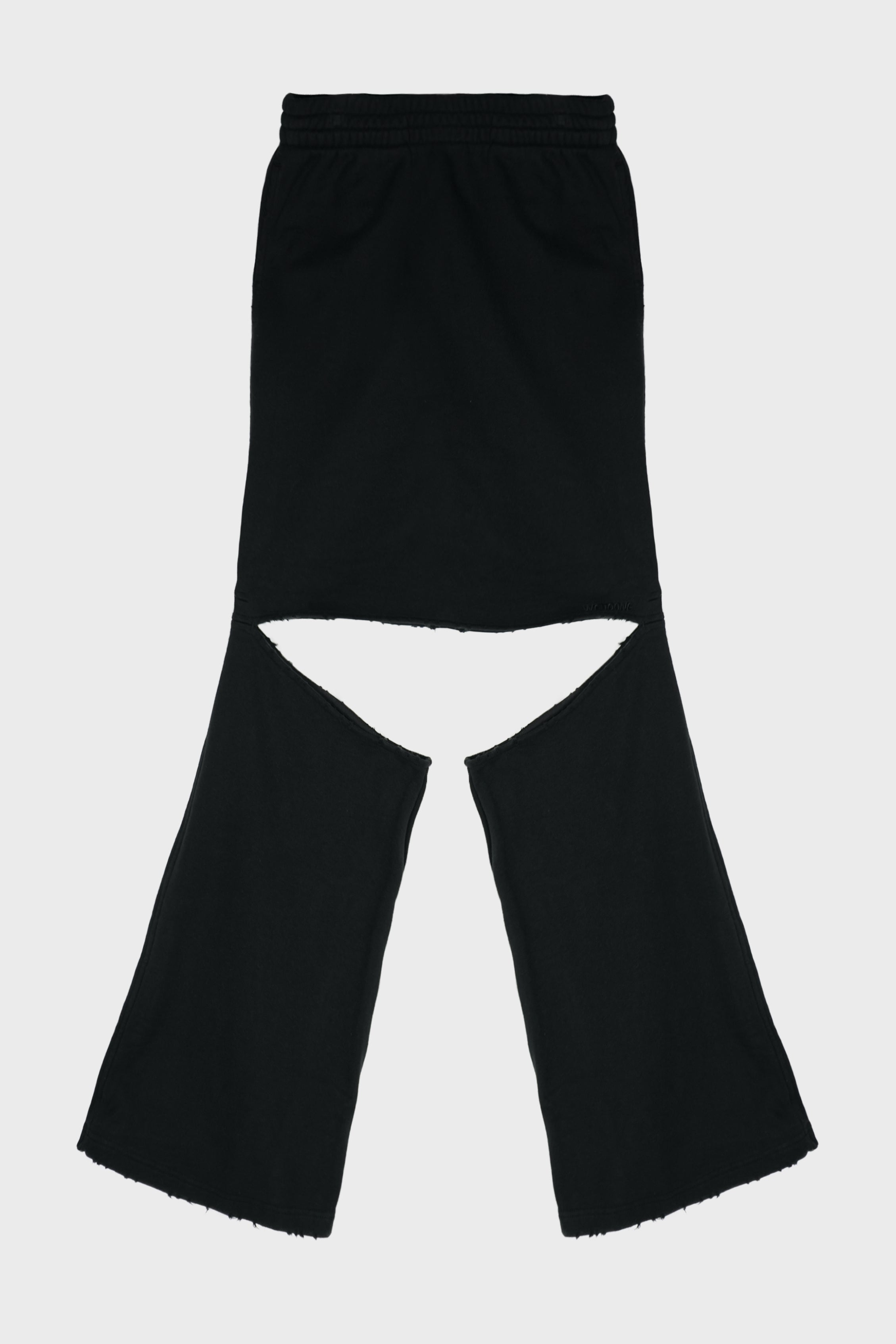 BLACK WOMENS JERSEY SKIRT JOGGER