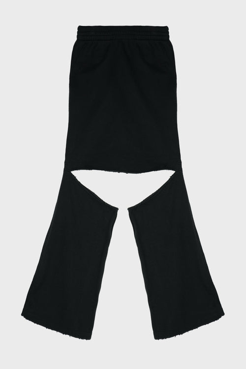 BLACK WOMENS JERSEY SKIRT JOGGER