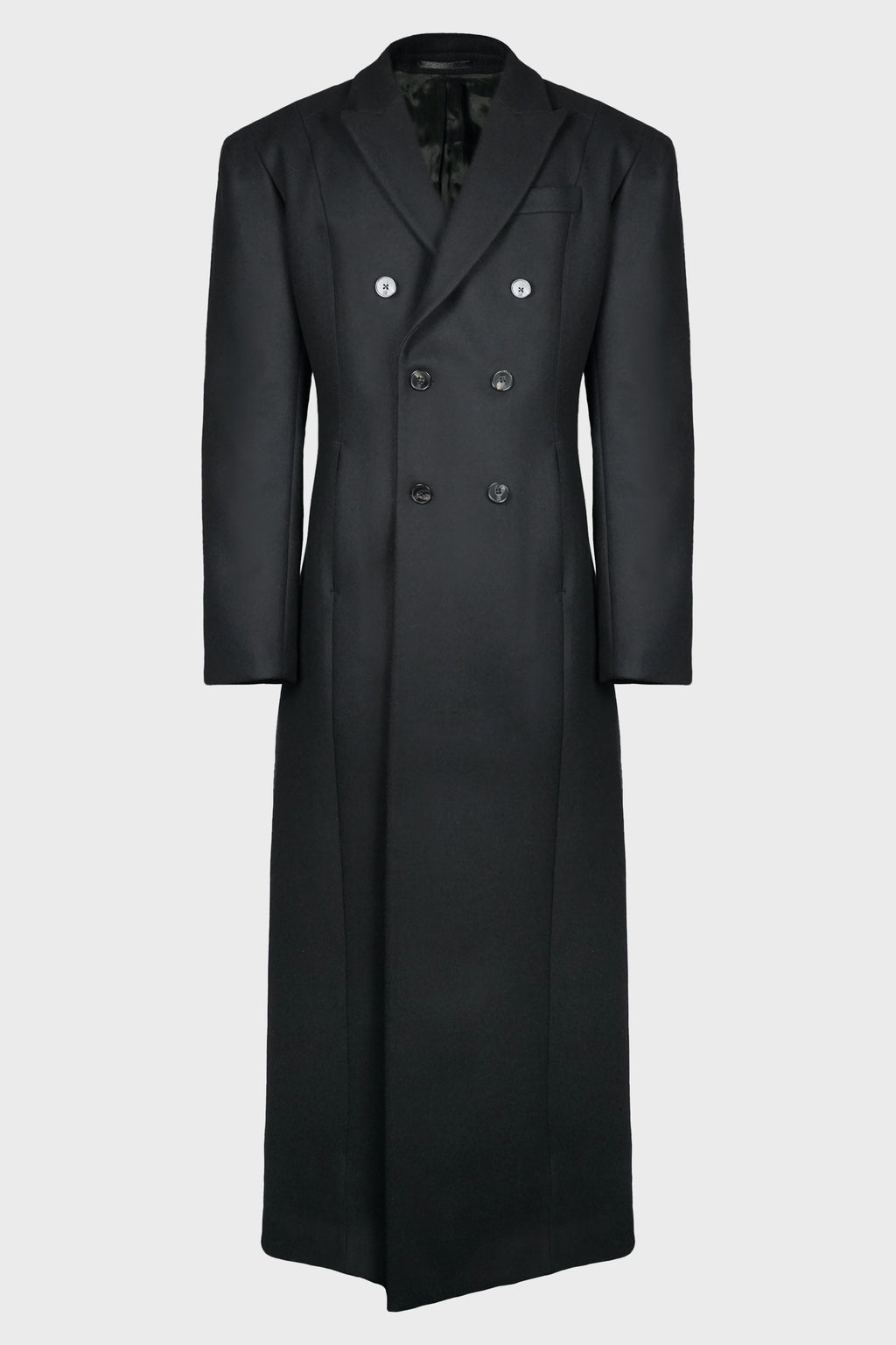DOUBLE BREASTED COAT WITH 6 BUTTONS BLACK