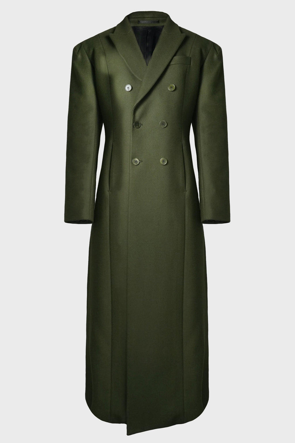 DOUBLE BREASTED COAT WITH 6 BUTTONS ARMY