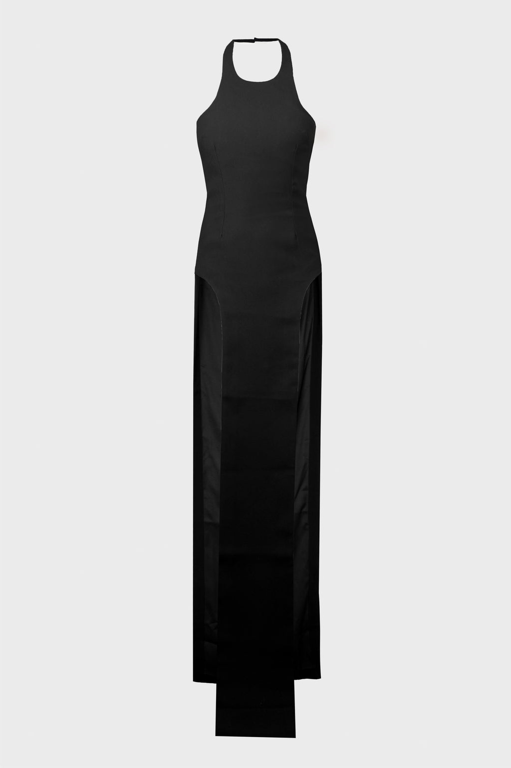 HIGH SLITS HALTER DRESS