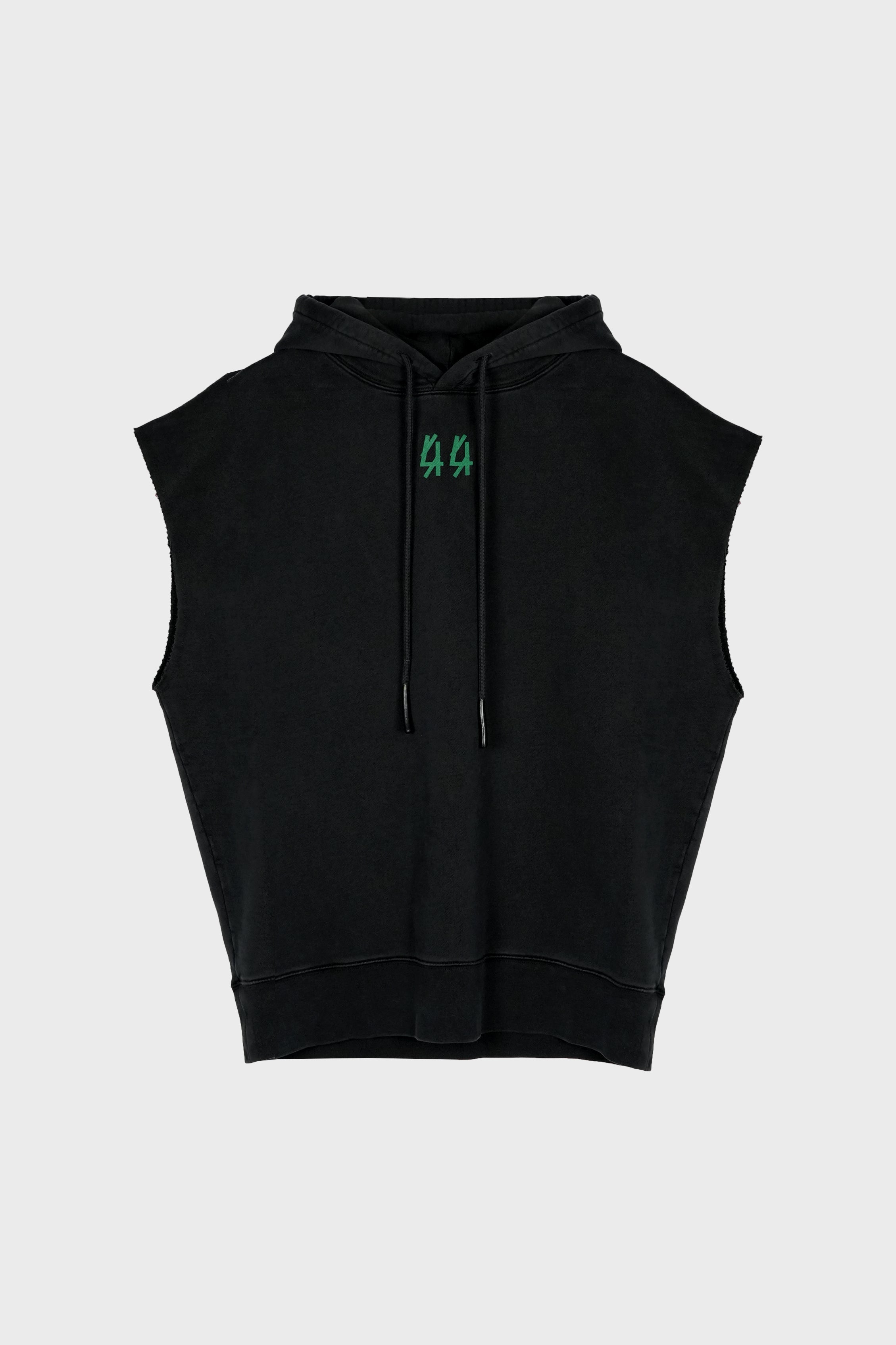 SLEEVELESS HOODIE FADED BLACK + XENOMORPH EMERALD