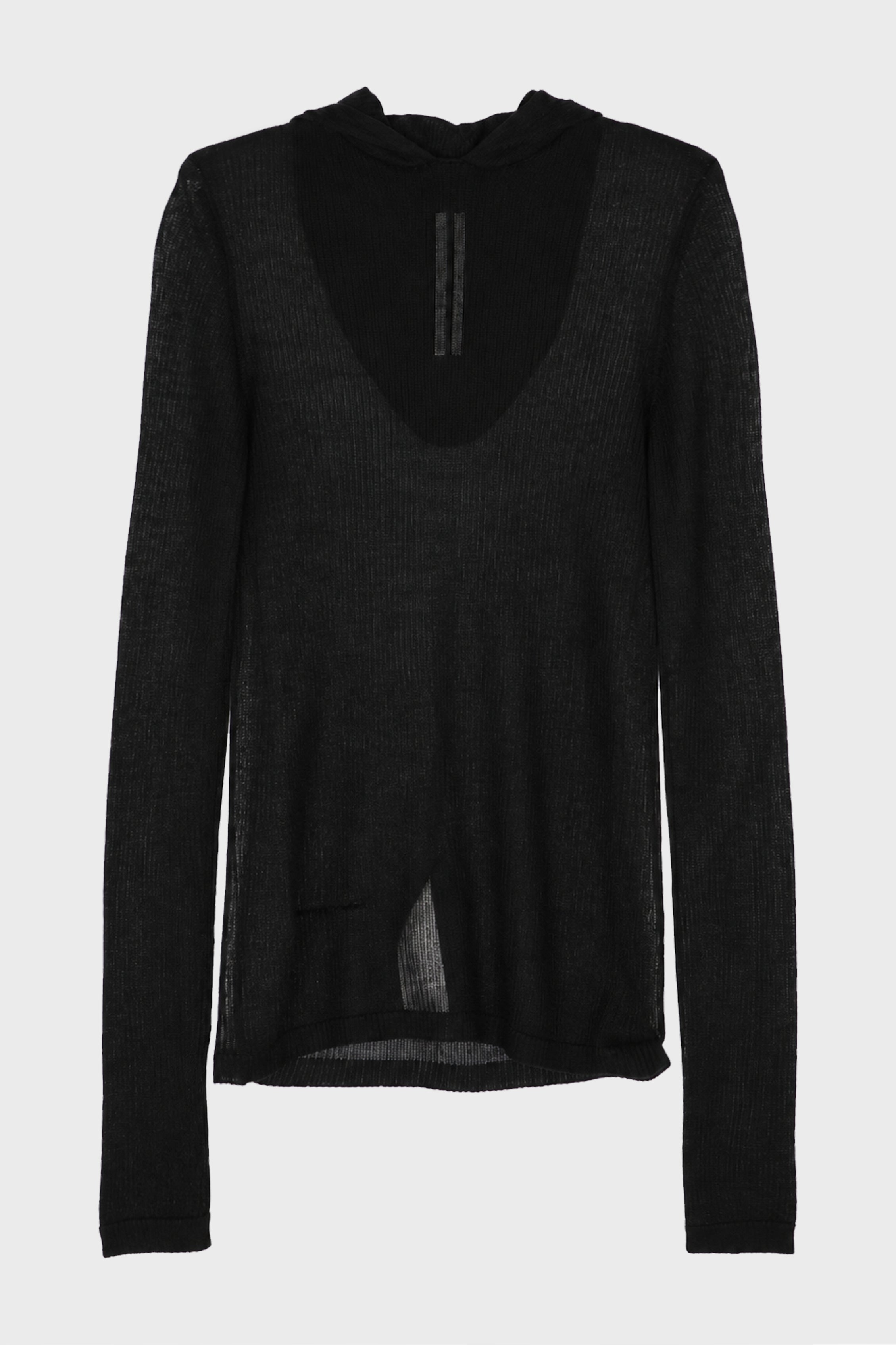 RICK OWENS - HOODED LS T BLACK – LABSTORE WORLD
