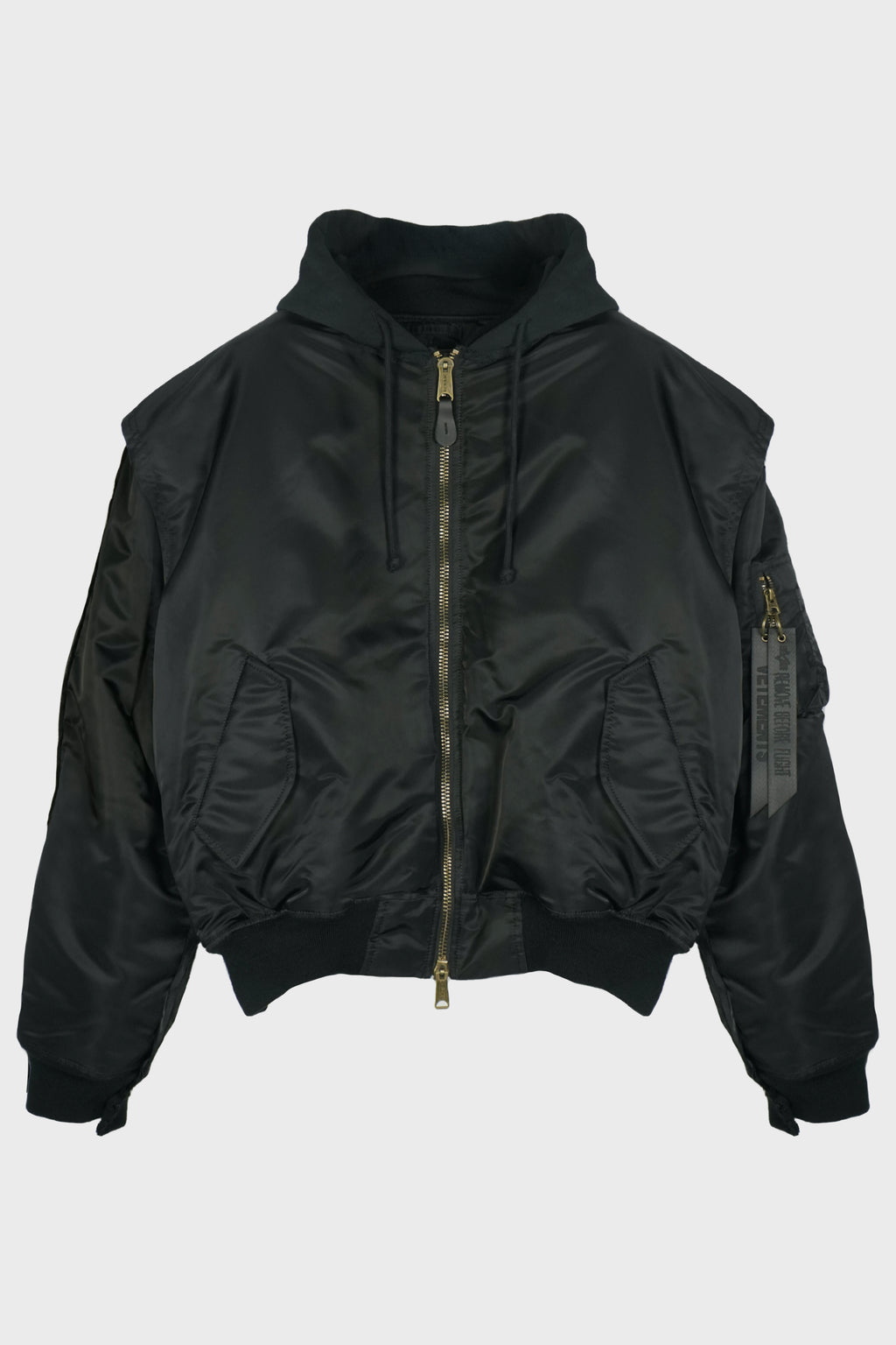 RECONSTRUCTED BOMBER JACKET BLACK