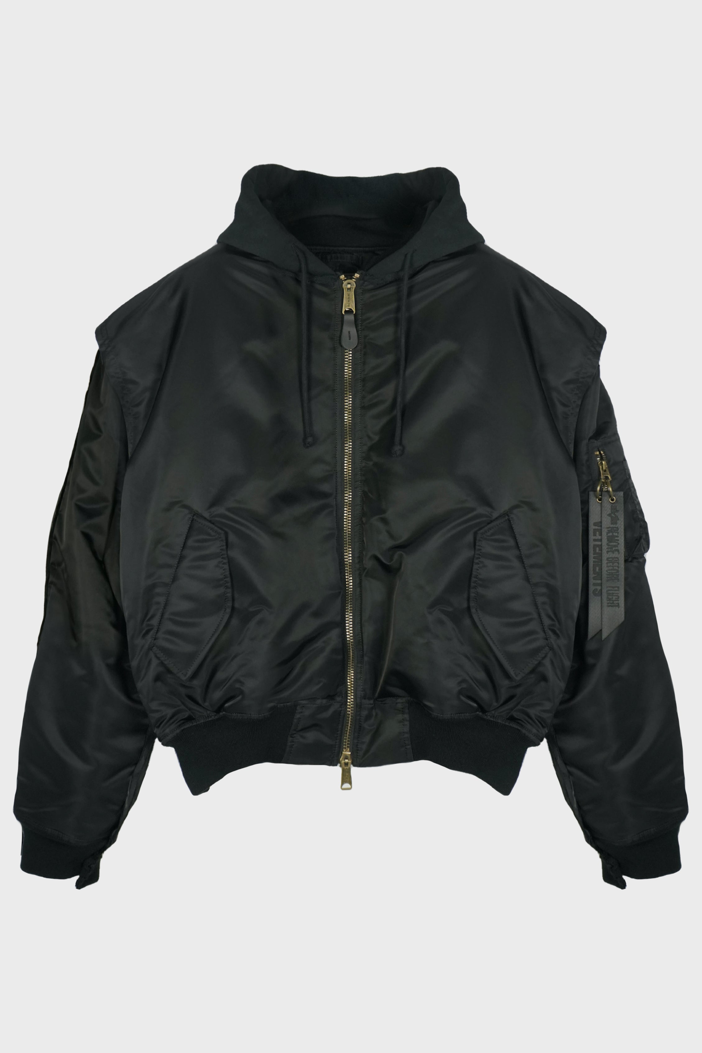 RECONSTRUCTED BOMBER JACKET BLACK