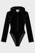 VELVET HOODED BODY BLACK