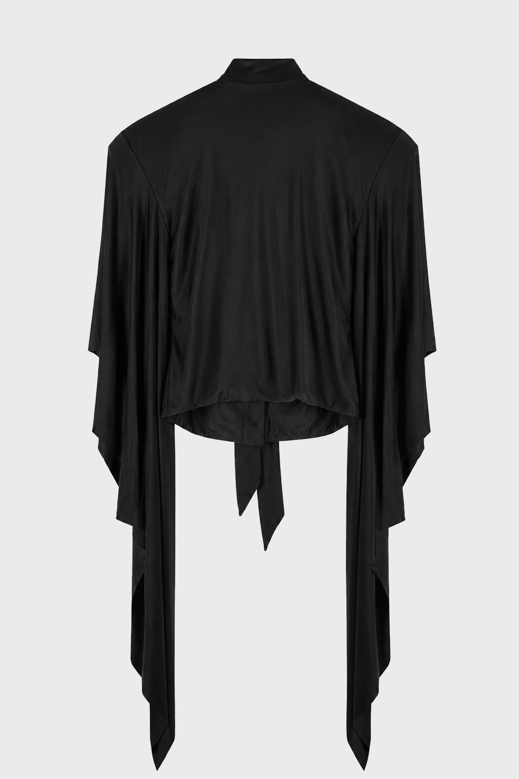 ROUND SHOULDER BLOUSE BLACK