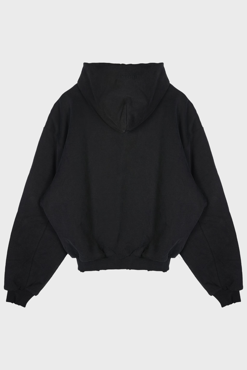 PUFFED ZIP-UP HOODIE FREE FRANCE WASHED BLACK