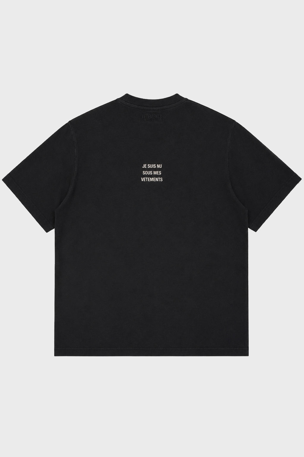 I AM NAKED UNDER MY CLOTHES REGULAR FIT T-SHIRT WASHED BLACK