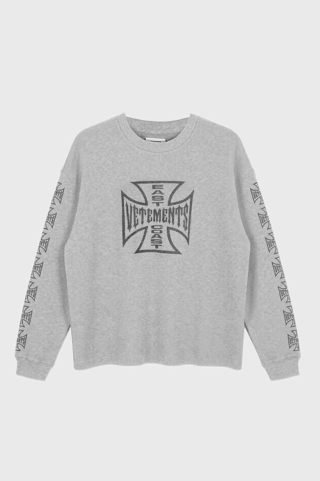 BIG BIKER CROSS WAFFLE LONGSLEEVE GREY