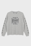 BIG BIKER CROSS WAFFLE LONGSLEEVE GREY