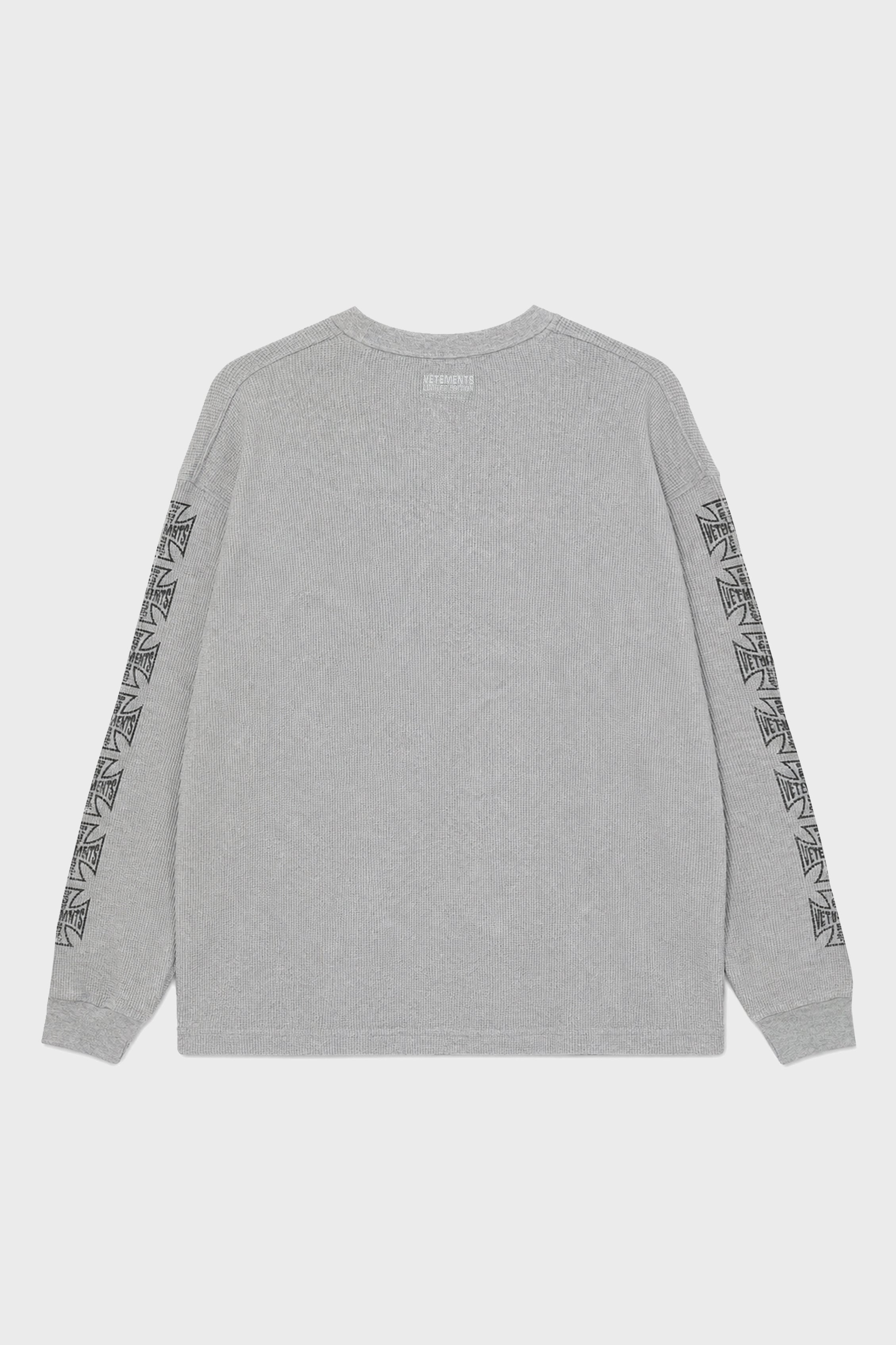 BIG BIKER CROSS WAFFLE LONGSLEEVE GREY