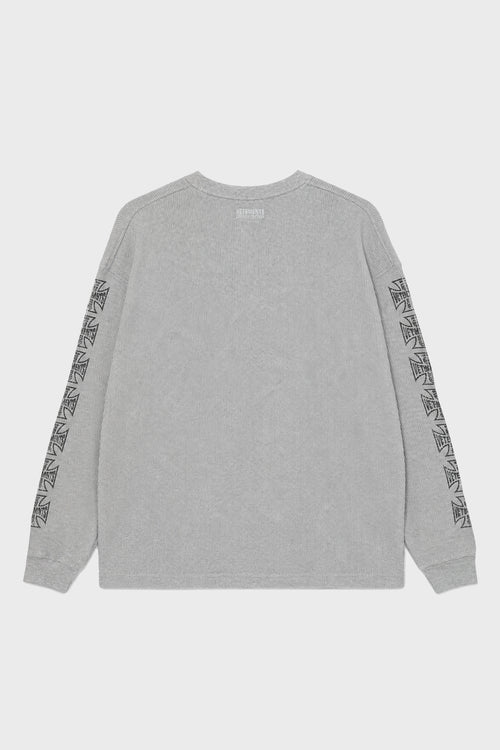 BIG BIKER CROSS WAFFLE LONGSLEEVE GREY