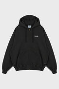 EMBROIDERED DEFINITION ZIP-UP HOODIE WASHED BLACK