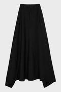 OPEN/CLOSED BACK TAILORED MAXI SKIRT BLACK