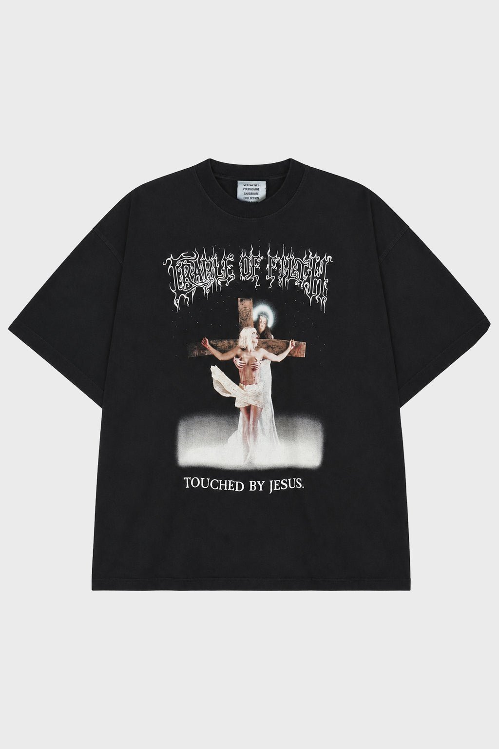 COF JESUS OVERSIZED T-SHIRT WASHED BLACK