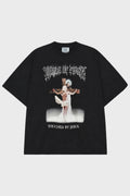 COF JESUS OVERSIZED T-SHIRT WASHED BLACK
