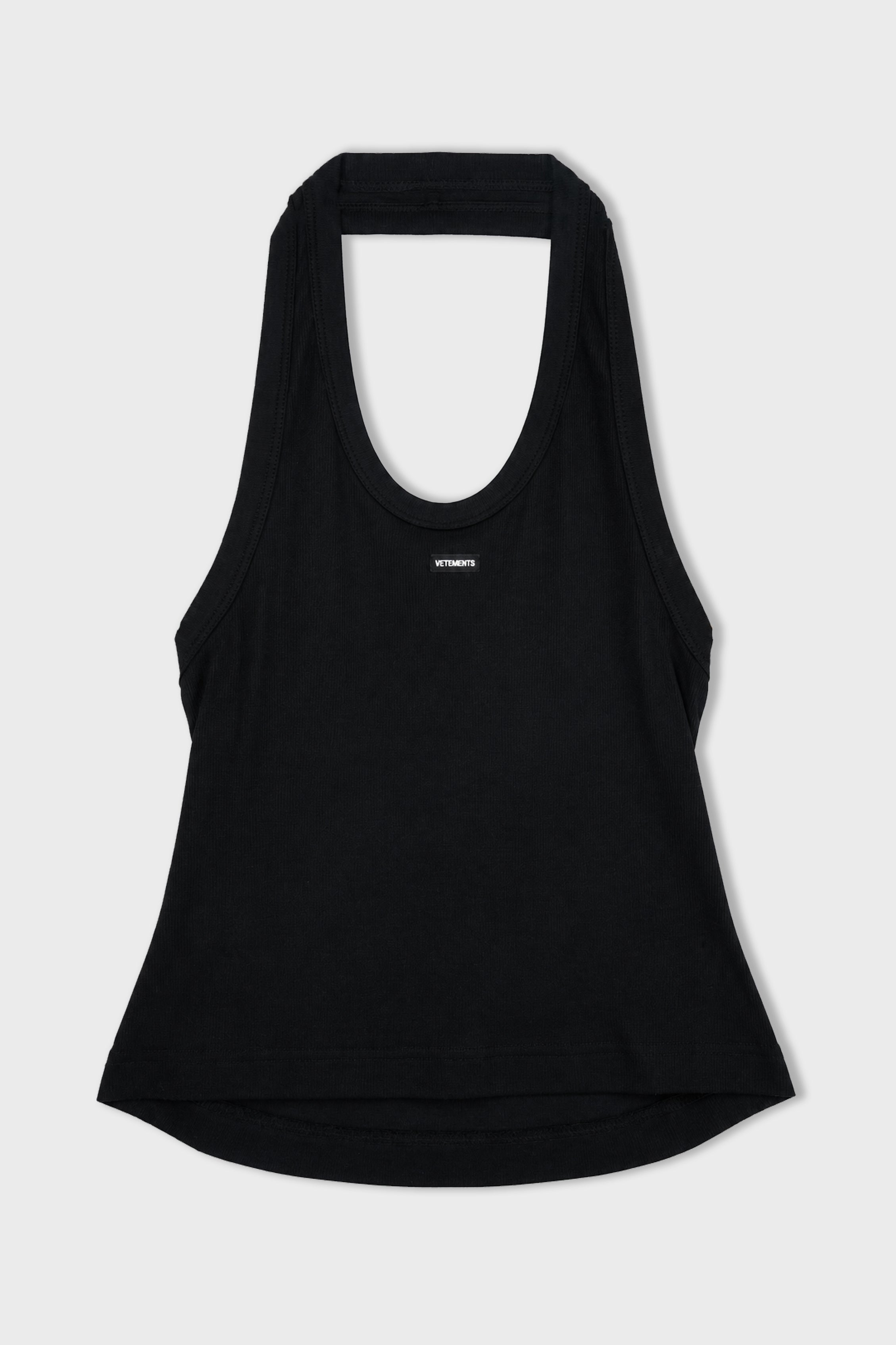 HALTERNECK TANK TOP BLACK
