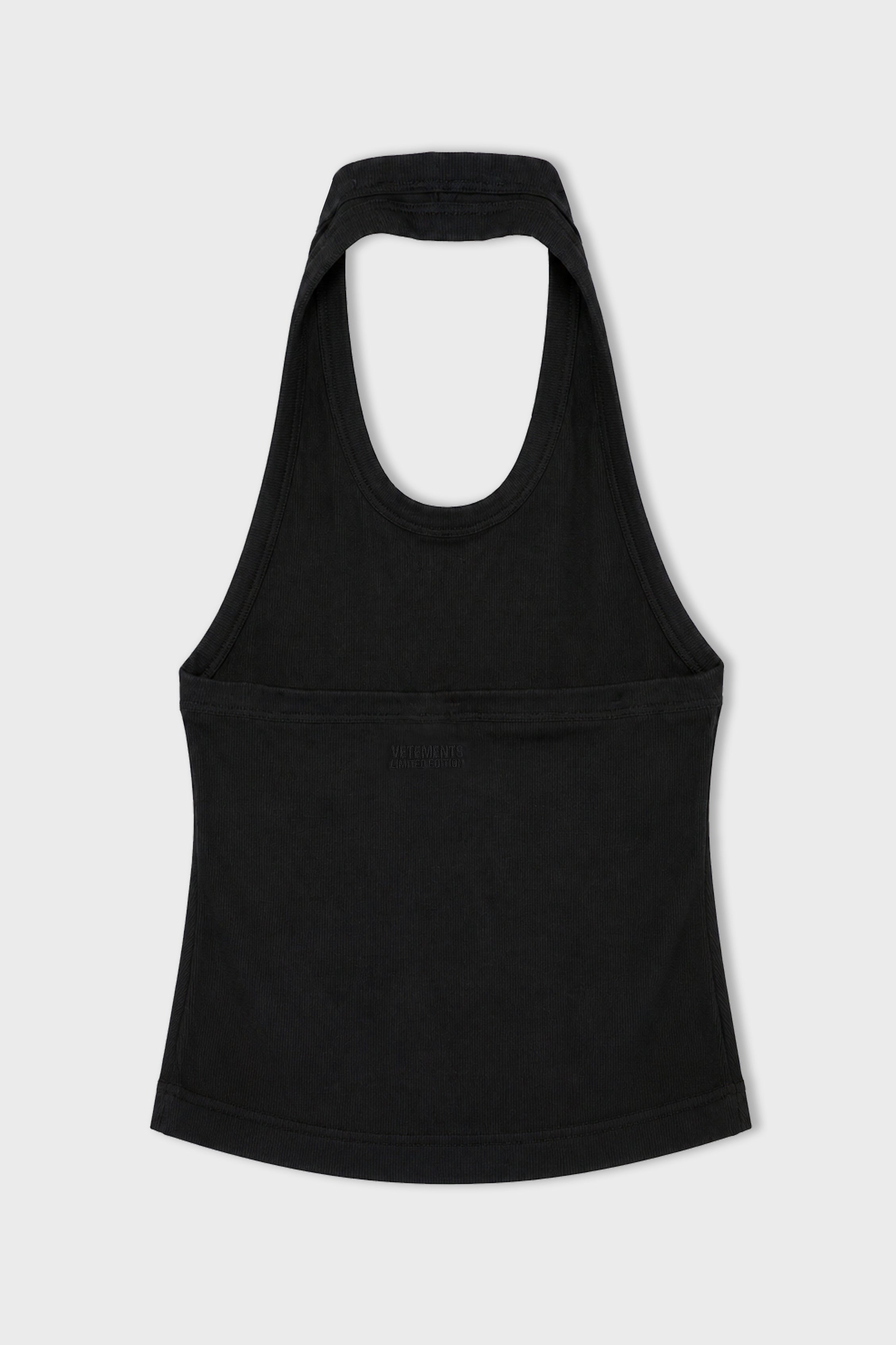 HALTERNECK TANK TOP BLACK
