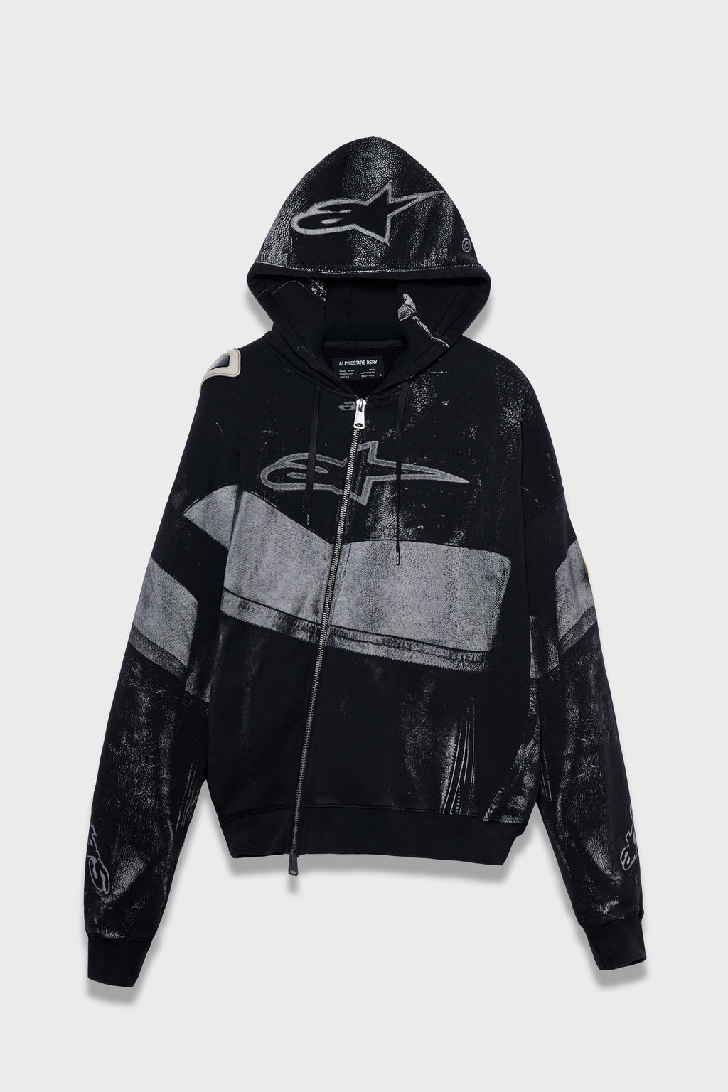 RSRV SCANNED HOODIE BLACK