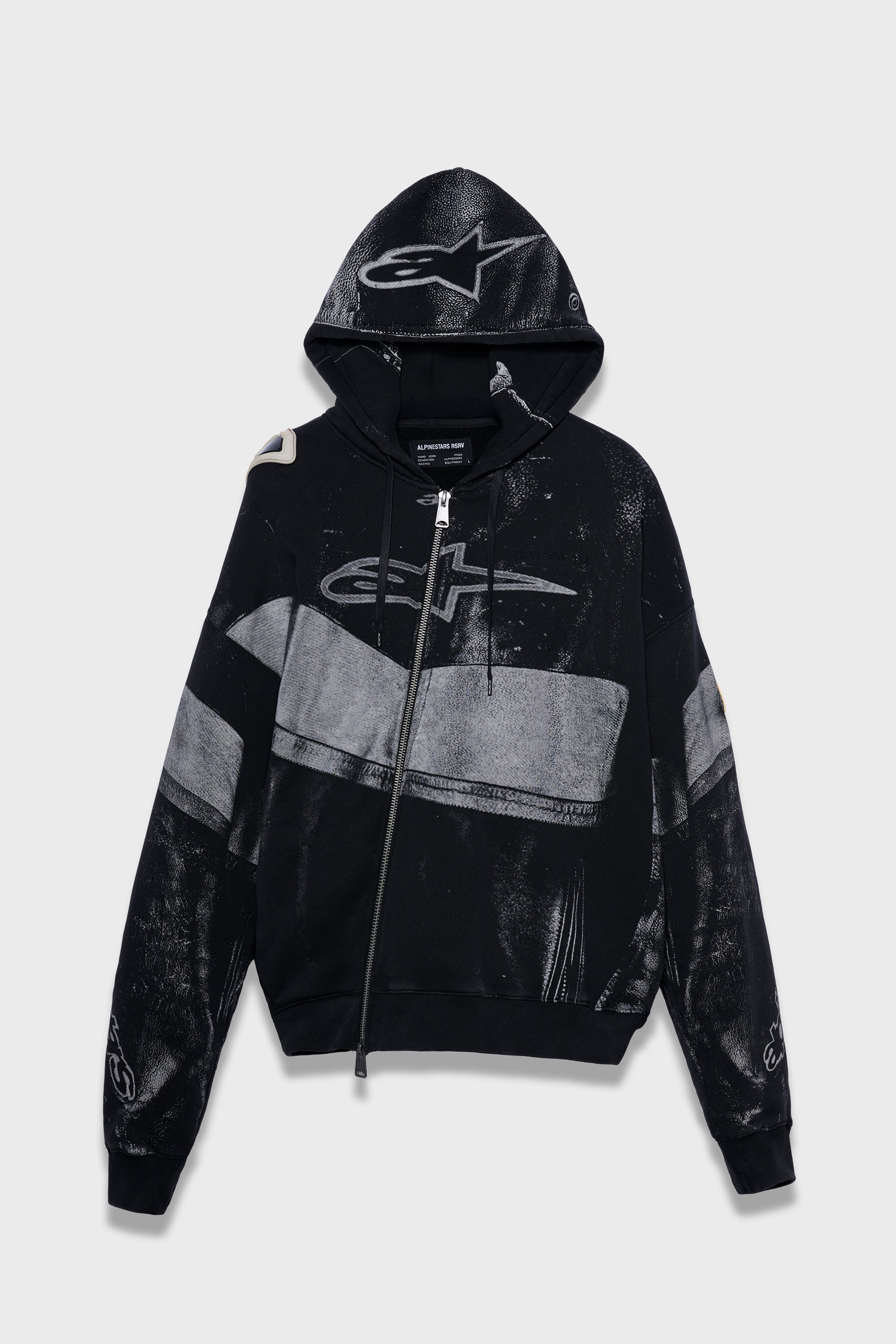 RSRV SCANNED HOODIE BLACK