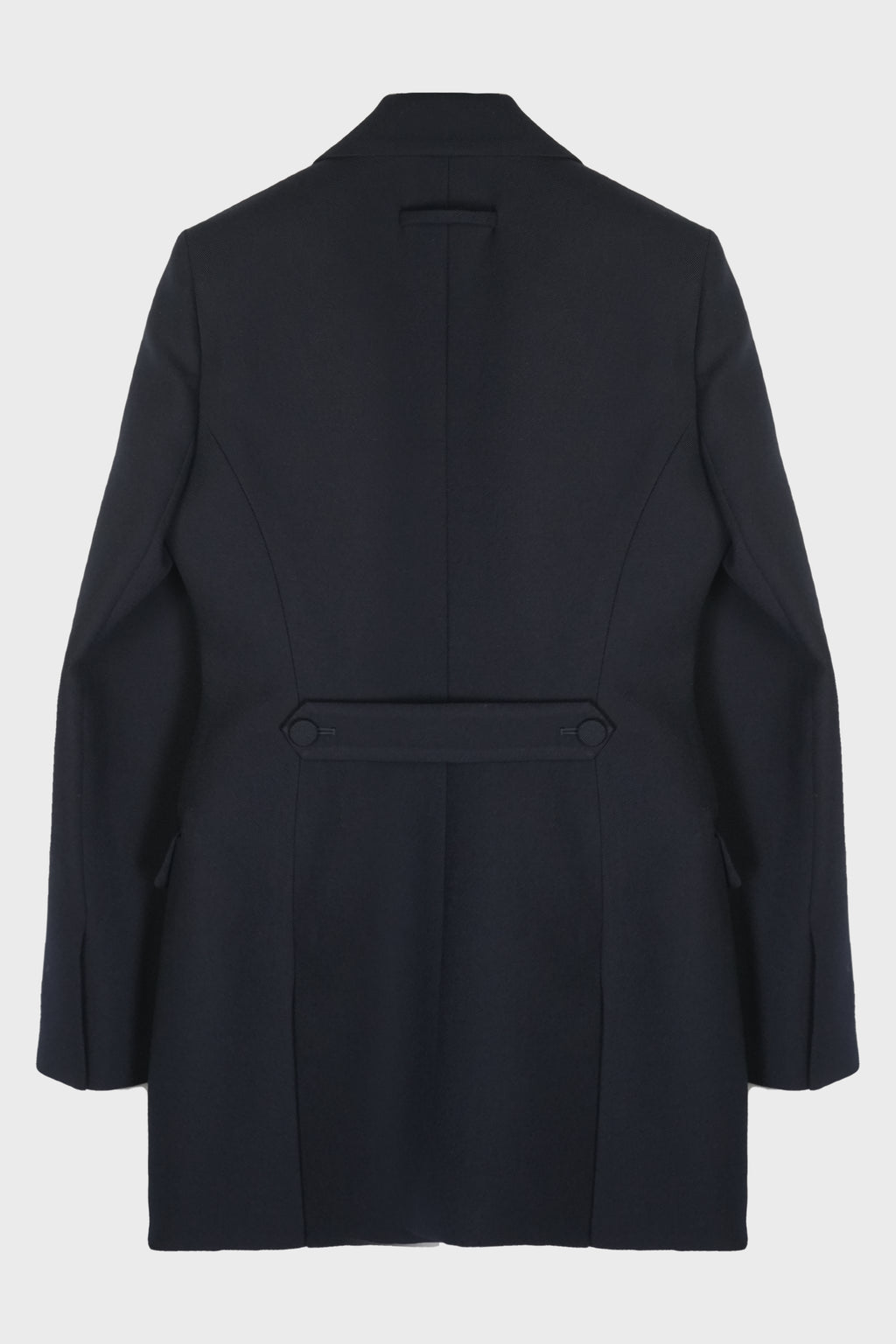 REVERSED COLLAR TAILORING FITTED JACKET DARK NAVY
