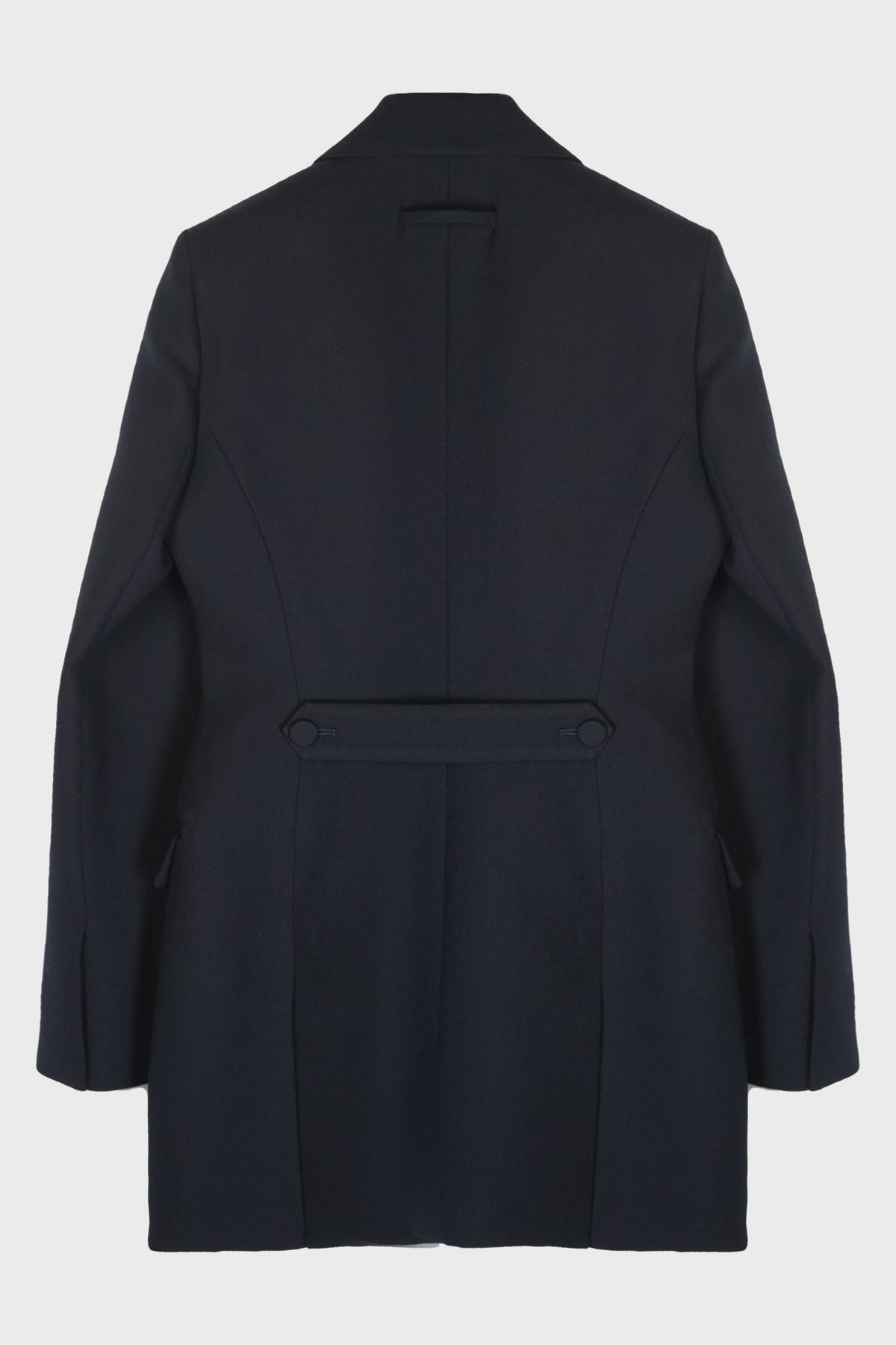 REVERSED COLLAR TAILORING FITTED JACKET DARK NAVY