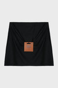 TAILORING SKIRT WITH FRONTAL DEEP PLEAT DARK NAVY