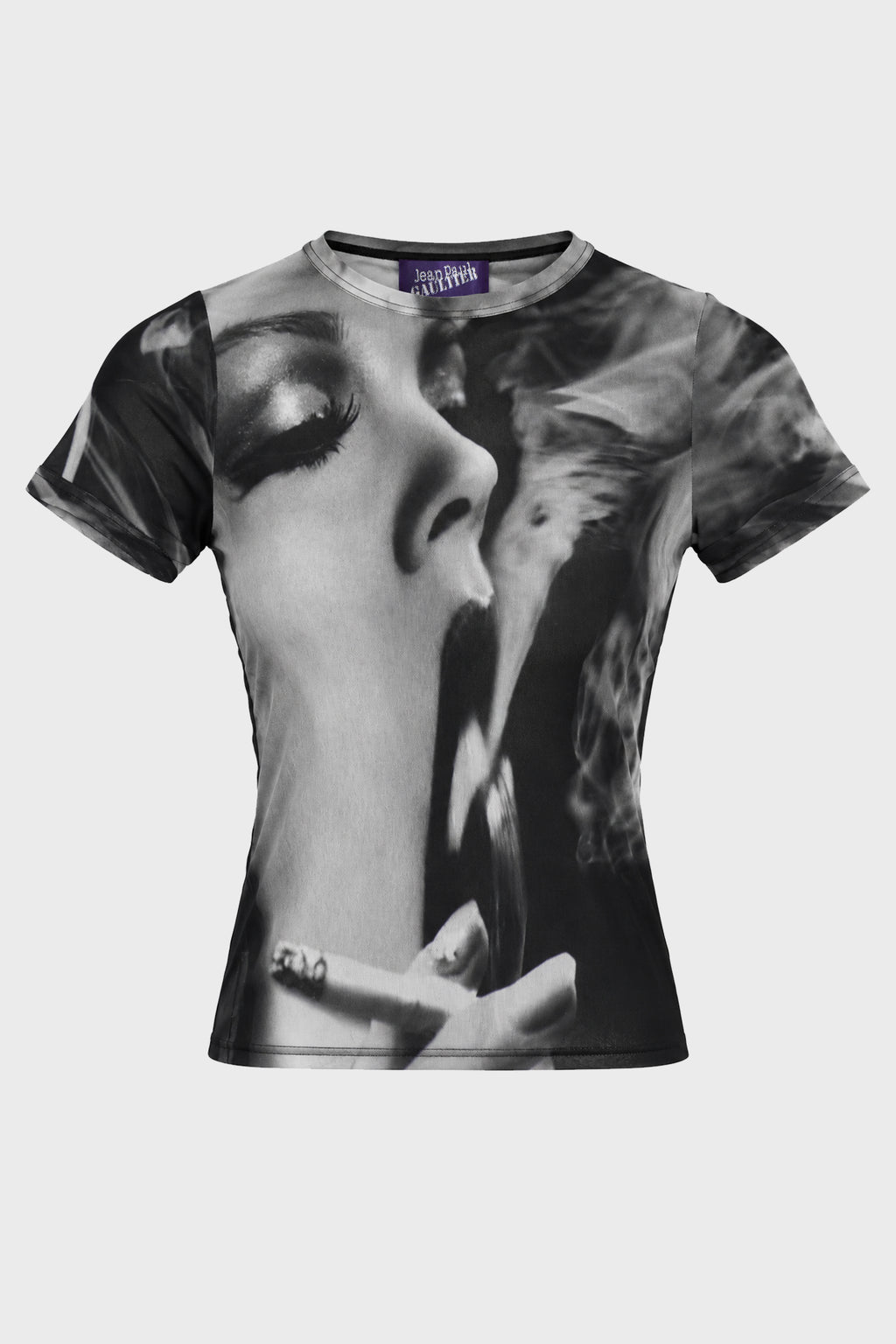 MESH BABY TEE PRINTED "SMOKING WOMEN"