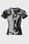 MESH BABY TEE PRINTED "SMOKING WOMEN"