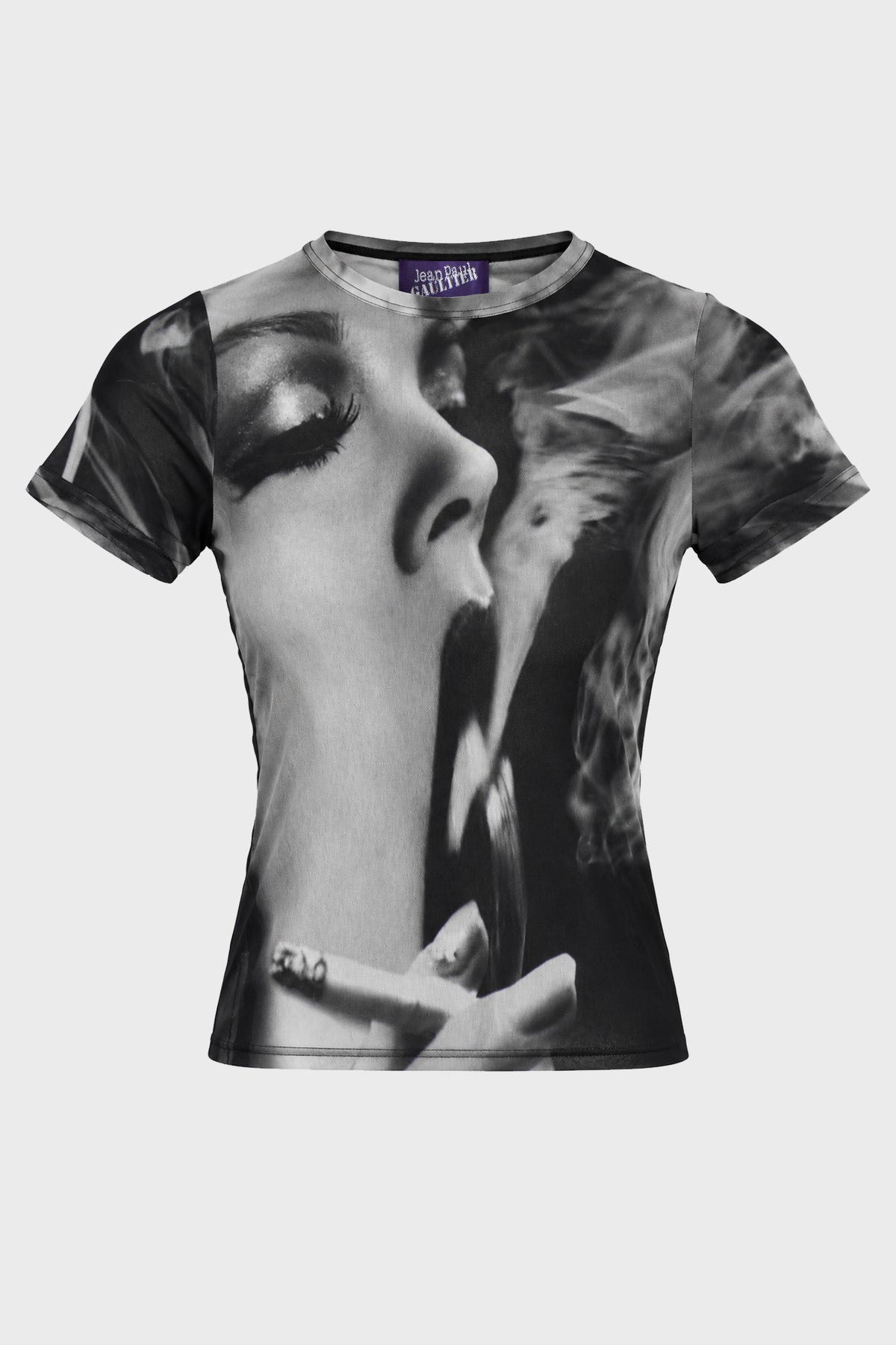 MESH BABY TEE PRINTED "SMOKING WOMEN"