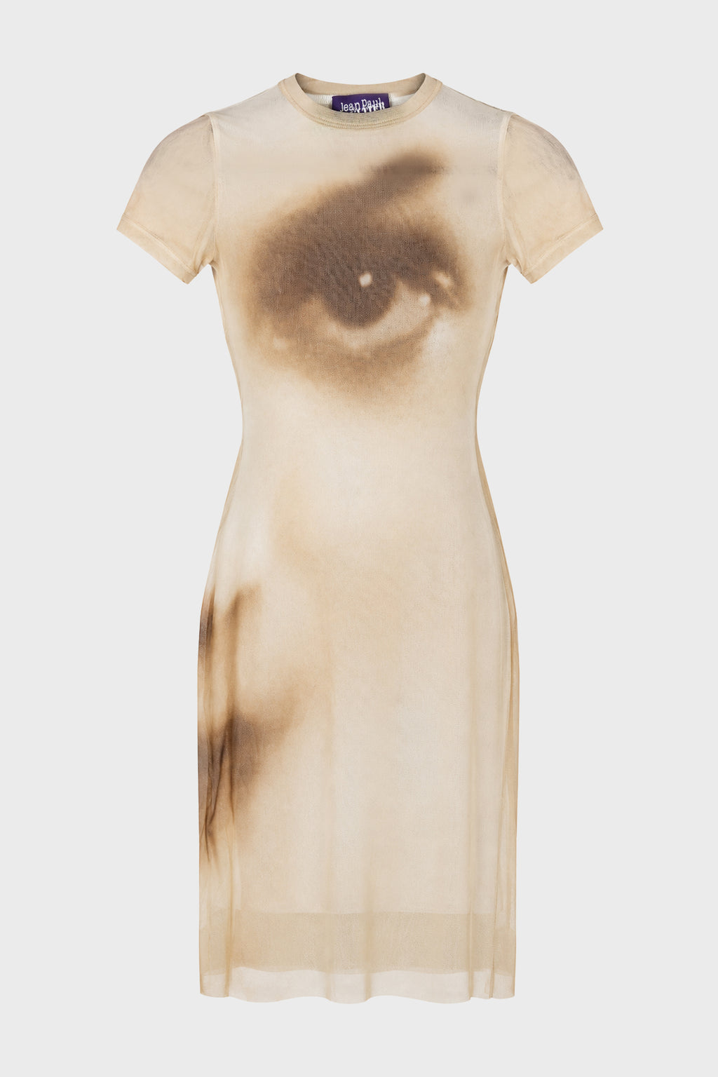 MESH SHORT DRESS PRINTED "FACE"