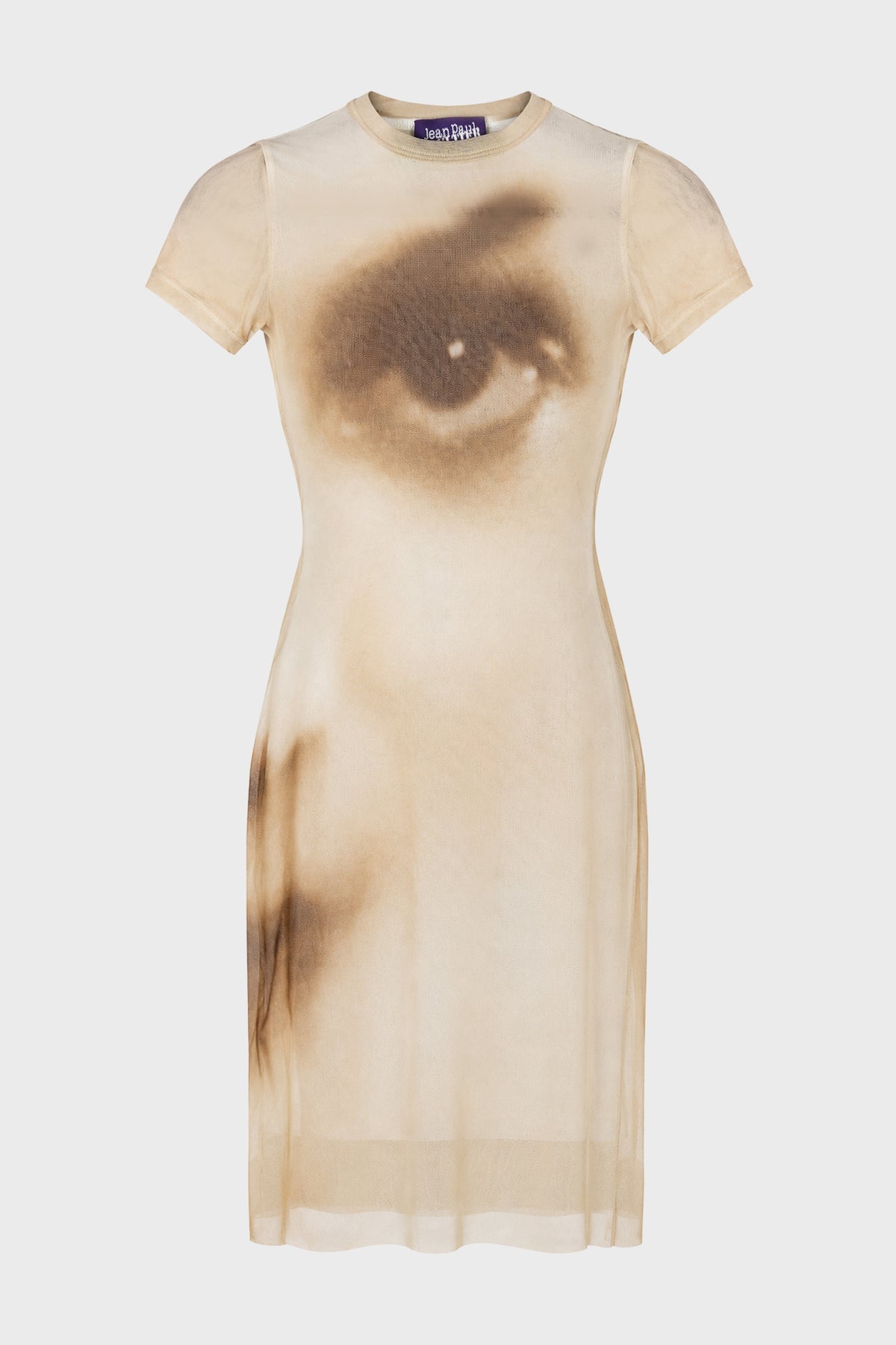 MESH SHORT DRESS PRINTED "FACE"