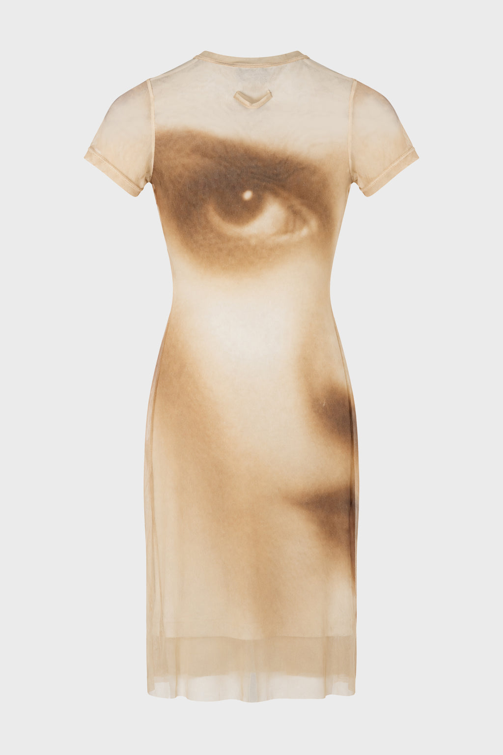 MESH SHORT DRESS PRINTED "FACE"