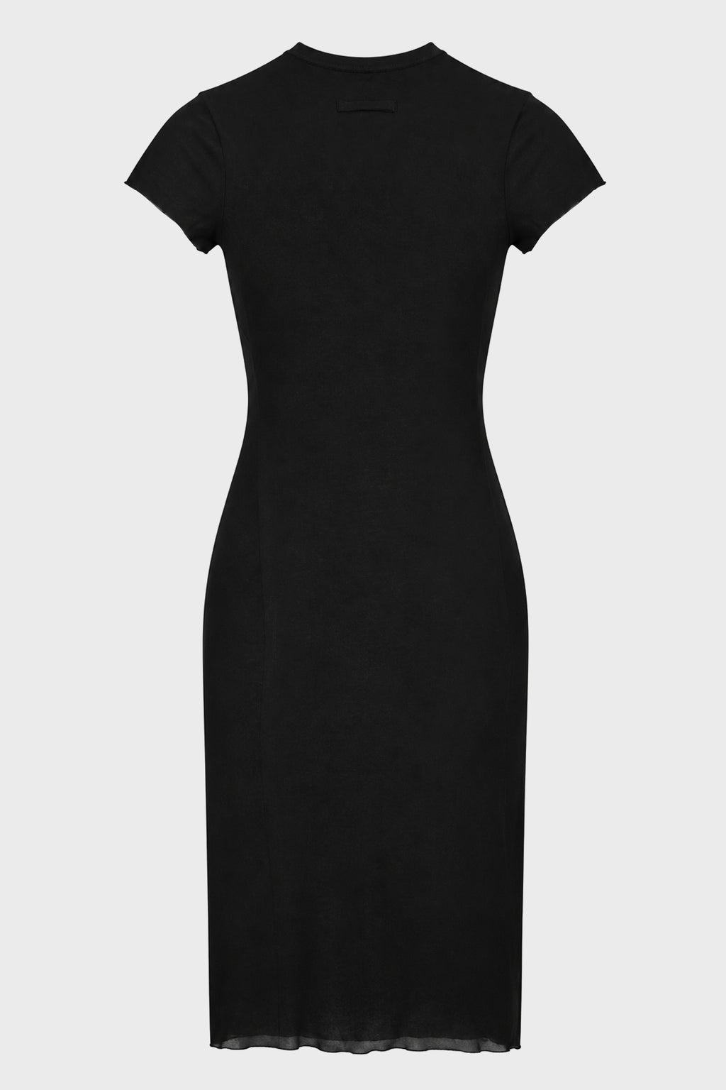 MESH BABY TEE DRESS WITH "JPG LOGO" FLOCK