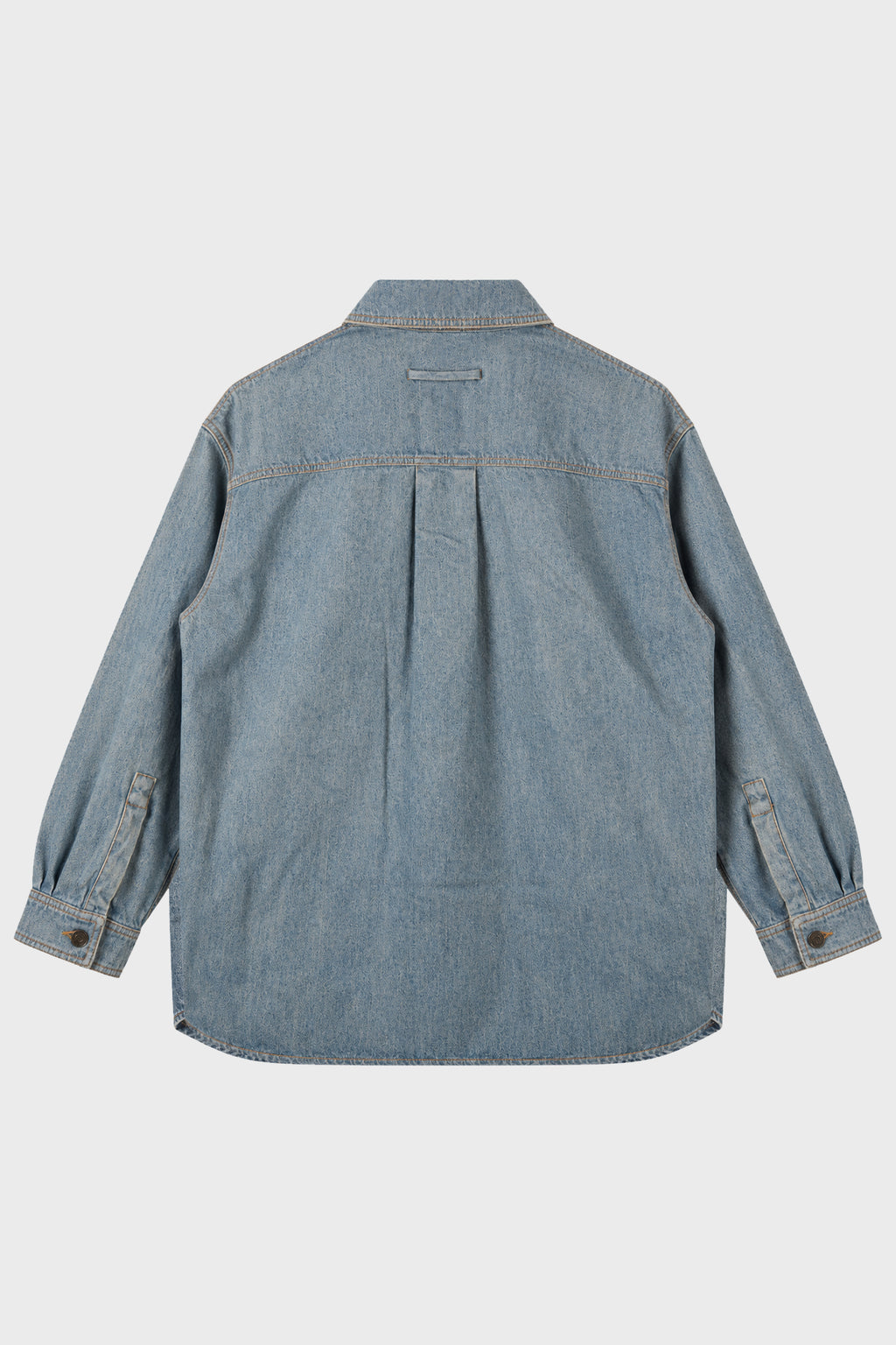 FACE PRINT OVERSIZED DENIM SHIRT INDIGO